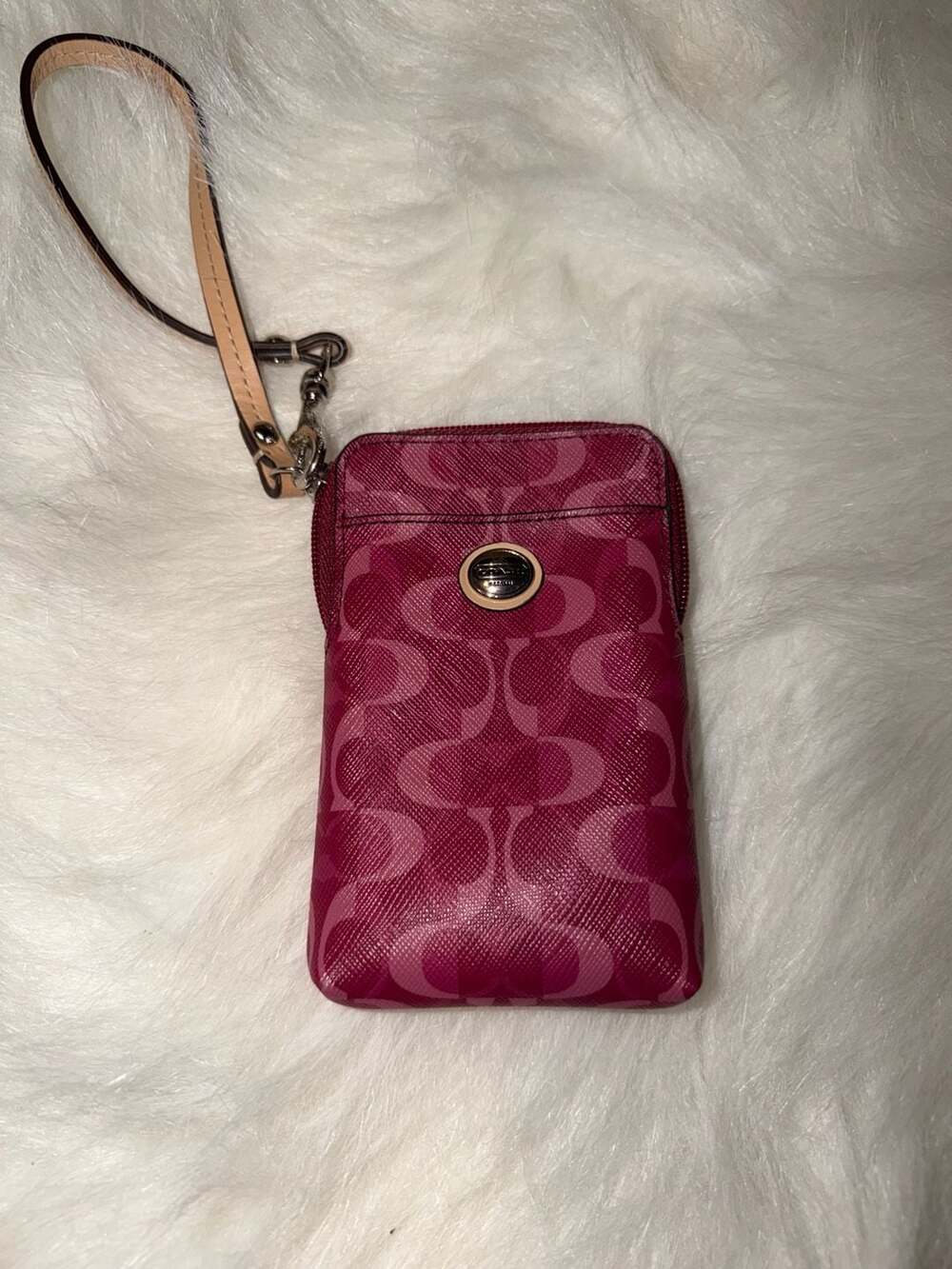 Coach Peyton Signatue Dream C Universal Phone Case Wristlet